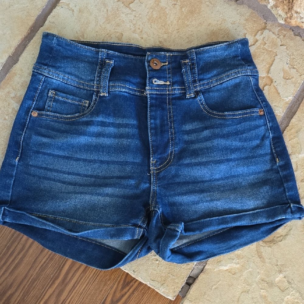 No Boundaries Dark Blue Jean Shorts